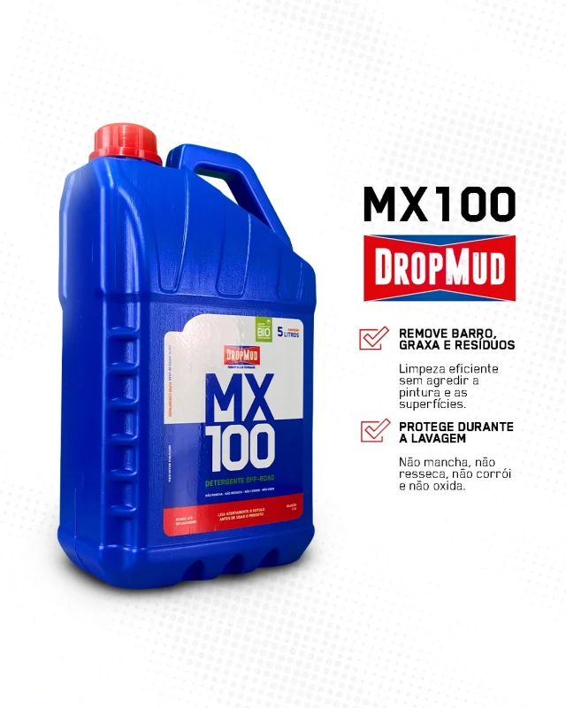 Quem vive o off-road sabe: sujeira pesada exige um produto à altura.

O MX100 remove barro, graxa e resíduos acumulados com eficiência, preservando acabamentos e facilitando a manutenção da moto após o uso intenso.

Mais limpeza, mais rendimento e mais praticidade para a rotina.

#Dropmud #mx100 #offroad #motocross #enduro